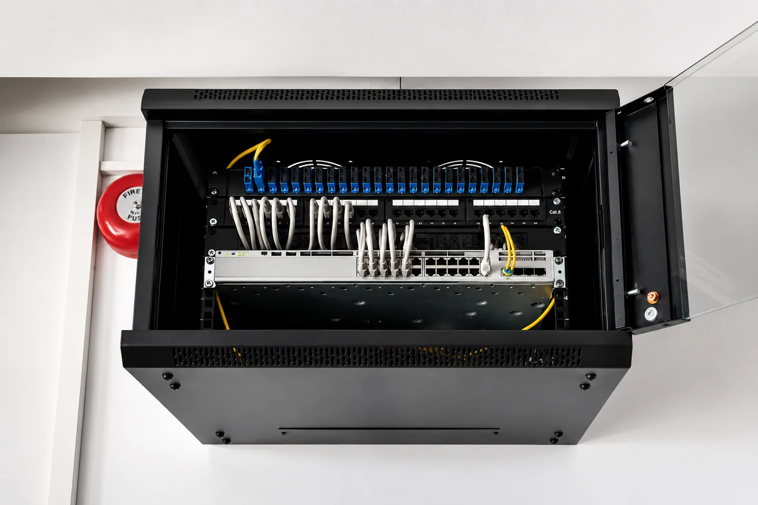 Structured network and fibre cabinet installation by Artem Solutions